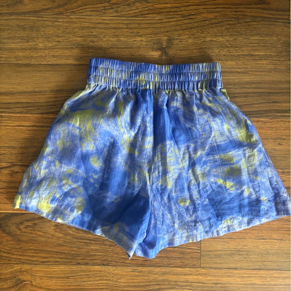 All Saints Blue and Yellow Textured Garment